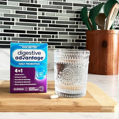 Digestive Advantage Probiotics for Digestive Health, Daily Probiotics for Women & Men, Supports Gut Health, Occasional Bloating & Diarrhea, Minor Abdominal Discomfort, & Immune Support, 60ct Capsules