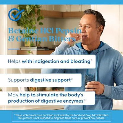 Doctor's Best Betaine HCI Pepsin & Gentian Bitters, Digestive Enzymes for Protein Breakdown & Absorption, Non-GMO, Gluten Free, 120 Caps, Original Version