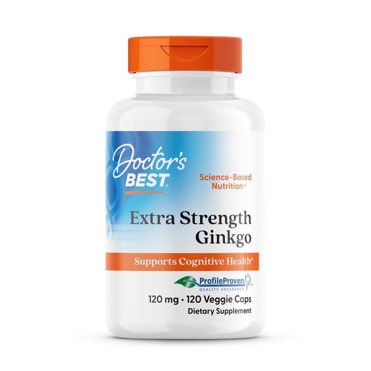 Doctor's Best Extra Strength Ginkgo Biloba Capsules 120 mg - Brain Supplement for Memory and Focus Support, Herbal Cognitive Health Support - 120 Count - görsel 1