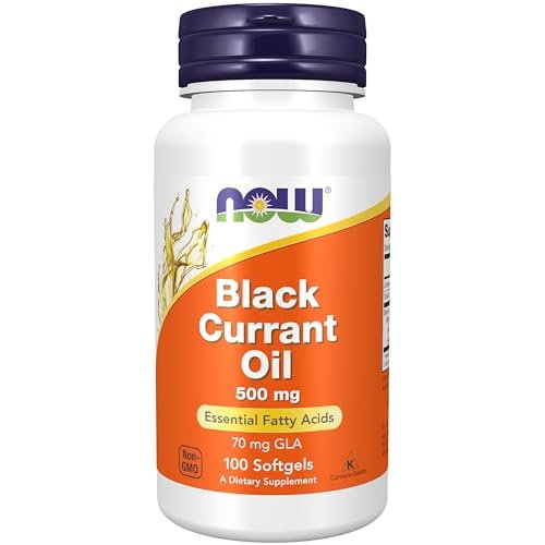 NOW Foods Black Currant Oil 500 mg with 70 mg GLA, 100 Softgels - görsel 3