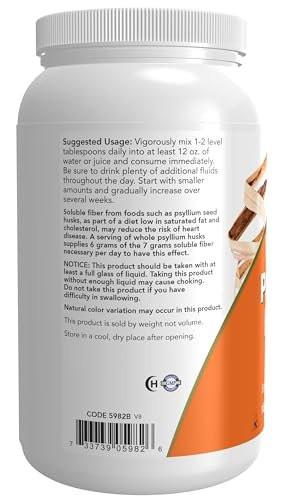 NOW Foods Supplements, Whole Psyllium Husks, Non-GMO Project Verified, Soluble Fiber, 24-Ounce - görsel 2