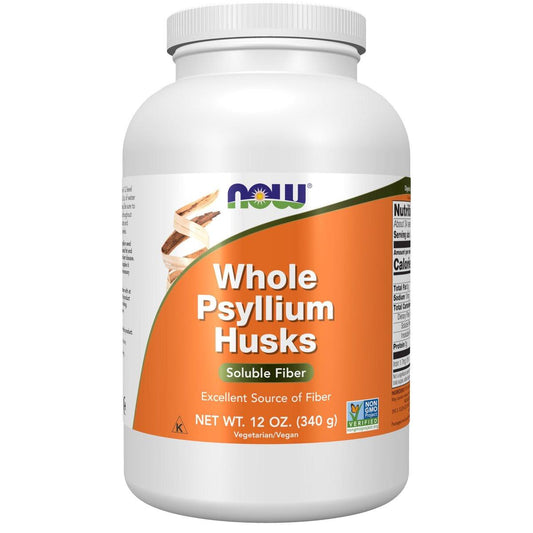 NOW Foods Whole Psyllium Husks, Soluble – Natural Soluble Fiber: Psyllium husk is a rich source of soluble fiber – Image 1