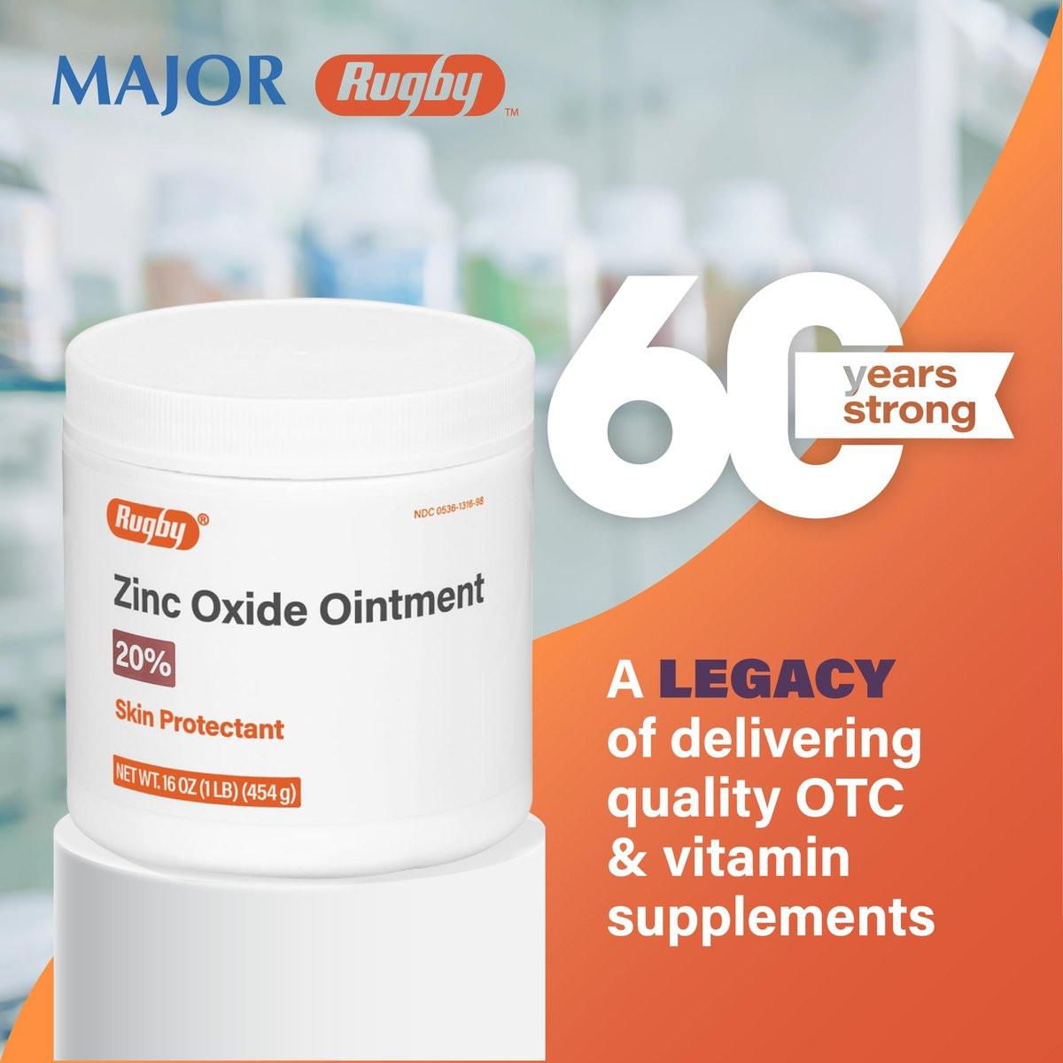 Rugby Zinc Oxide Ointment Skin Protectant - 20% - 16 Oz (1lb) (454 g) (1 Pack) - görsel 1