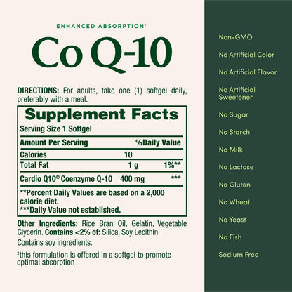 Nature's Bounty Co Q-10 400mg, 39 Rapid Release Softgels