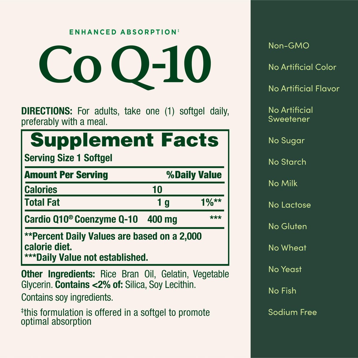Nature's Bounty Co Q-10 400mg, 39 Rapid Release Softgels - görsel 7