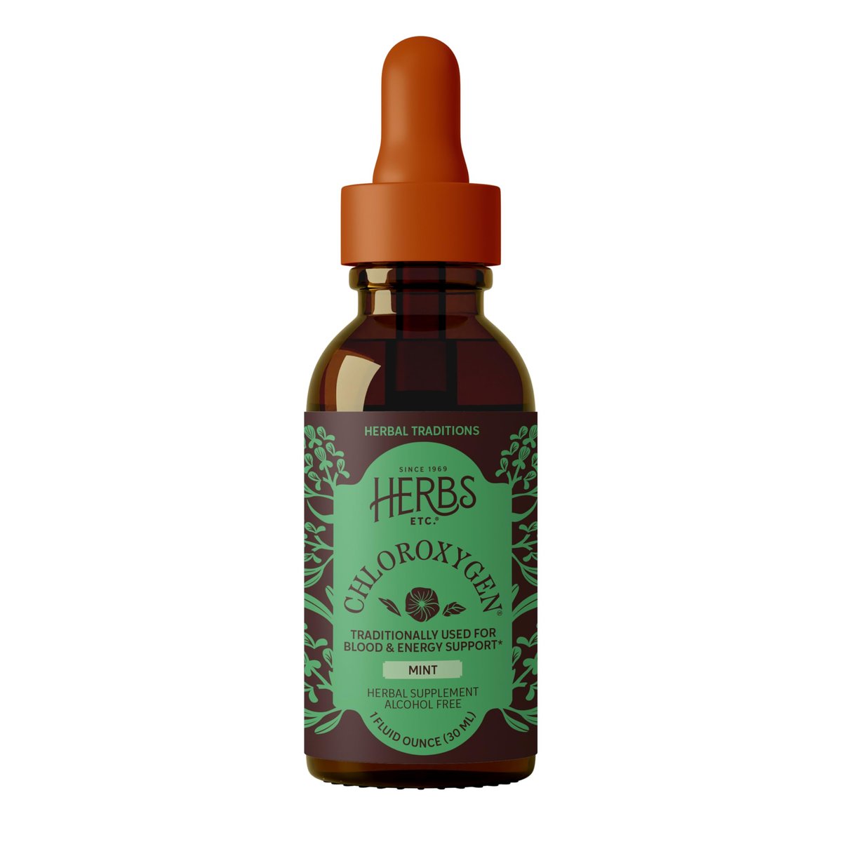 Herbs Etc. ChlorOxygen Chlorophyll Concentrate Mint Alcohol Free Liquid Extract - Liquid Chlorophyll Drops - Detoxifying & Deodorizing - Skin, Gut & Energy Support - 1 fl oz (66 Servings) - görsel 9