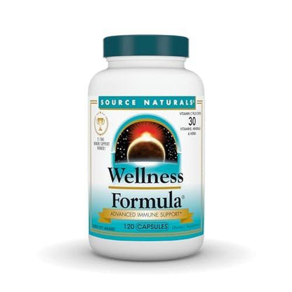 Source Naturals Wellness Formula Bio-Aligned Vitamins & Herbal Defense for Advanced Immune Support* - Dietary Supplement & Immunity Booster - 120 Capsules