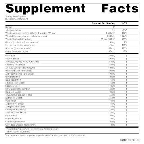 Source Naturals Wellness Formula Bio-Aligned Vitamins & Herbal Defense for Advanced Immune Support* - Dietary Supplement & Immunity Booster - 120 Capsules - görsel 1