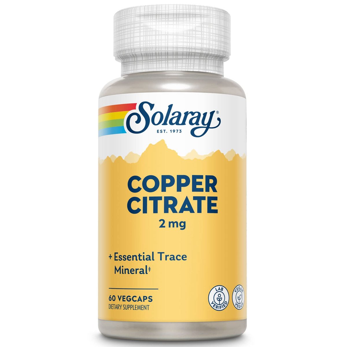 Solaray Biocitrate Copper Supplement, 2mg | 60 Count - görsel 1