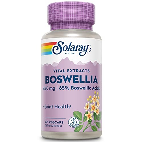 Solaray Boswellia Supplement - Boswellia Serrata Extract Capsules, Extra Strength Standardized Supplement for Cartilage Health Support, Gluten Free, Natural, Non-GMO - 60 Vegan Capsules - görsel 4
