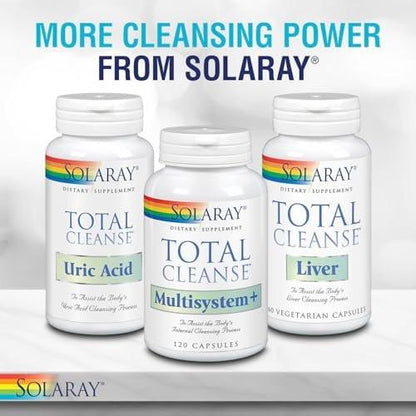 SOLARAY Total Cleanse Lymph - Herbal Wellness Complex - Ginger Root, Echinacea, Yerba Mate, Burdock Root, Red Clover, Gotu Kola and Horse Chestnut Supplement, 60-Day Guarantee, 60 VegCaps, 30 Servings
