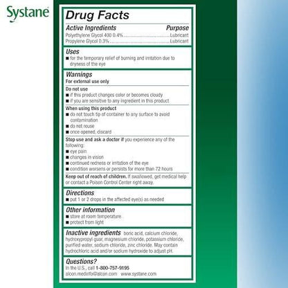 Systane Eye Lubricant 1 oz. Eye Drops, 1 Count – Long-Lasting Dry Eye Relief