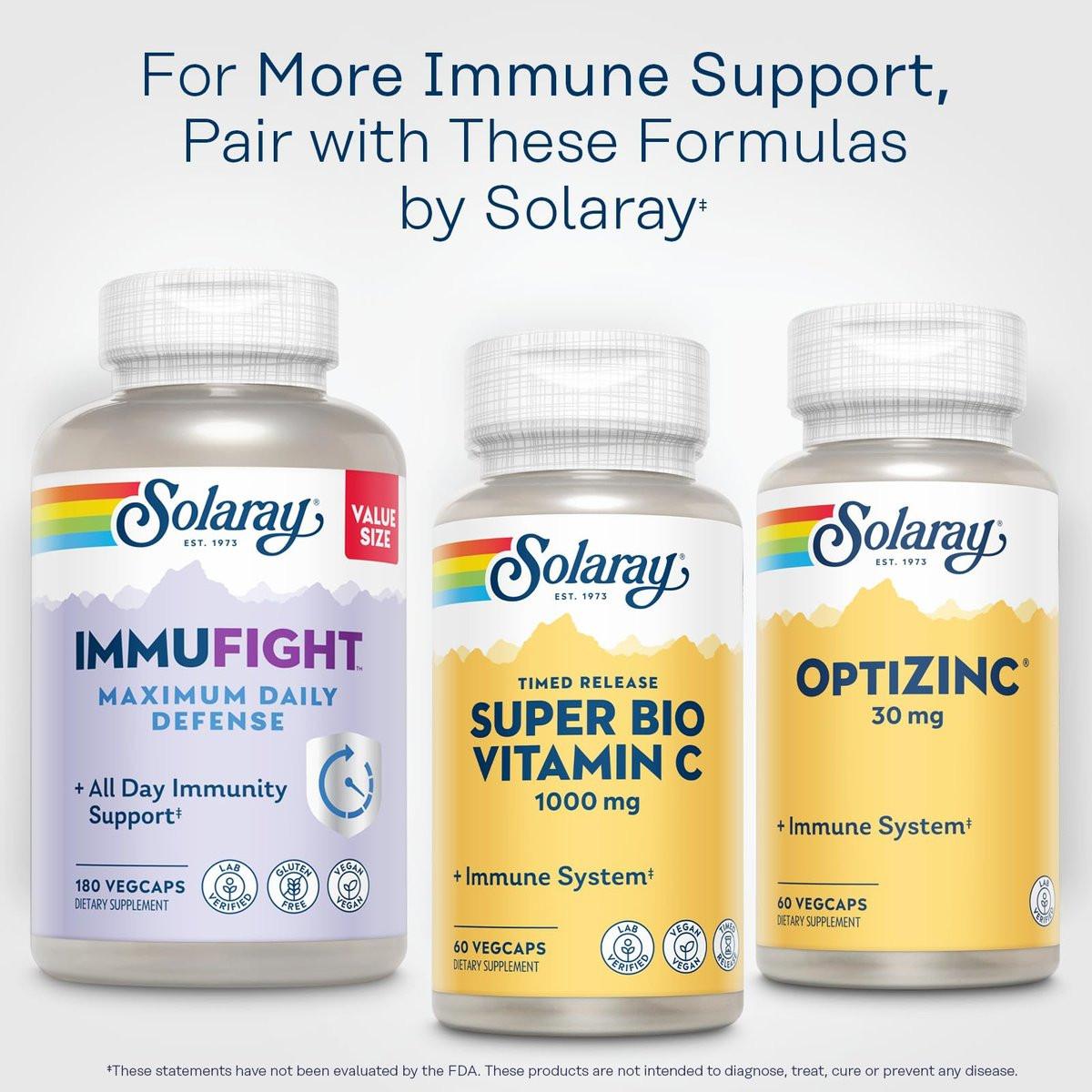 SOLARAY Super Bio Buffered Vitamin C 1000mg, Two-Stage, Timed Release Vitamin C with Bioflavonoids, Immune Support Supplement - High Absorption, Vegan, 60 Day Guarantee, 30 Servings, 60 VegCaps - görsel 11