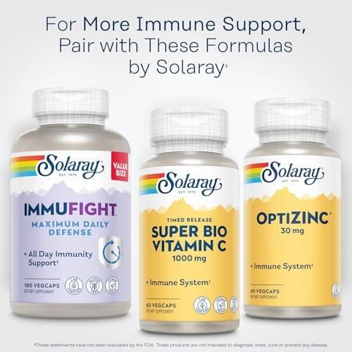 SOLARAY Super Bio Buffered Vitamin C 1000mg, Two-Stage, Timed Release Vitamin C with Bioflavonoids, Immune Support Supplement - High Absorption, Vegan, 60 Day Guarantee, 30 Servings, 60 VegCaps - görsel 12