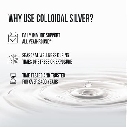 Sovereign Silver Immune Support, Colloidal Silver, Bio-Active Silver Hydrosol, 10 ppm, Fine Mist Spray, 2 Fl Oz