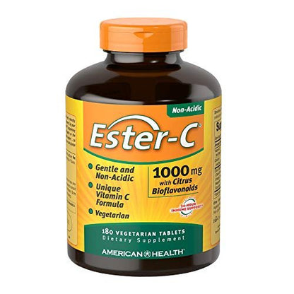 American Health Ester-Vitamin C with Citrus Bioflavonoids 1000 Milligrams 180 Veg Tabs