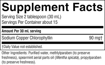 Nature's Sunshine Liquid Chlorophyll - Immunity Support, Detox & Cleanse, Chlorophyll Liquid Drops with Spearmint Oil, Natural Energy Boost, Internal Deodorant - 16 Fl Oz