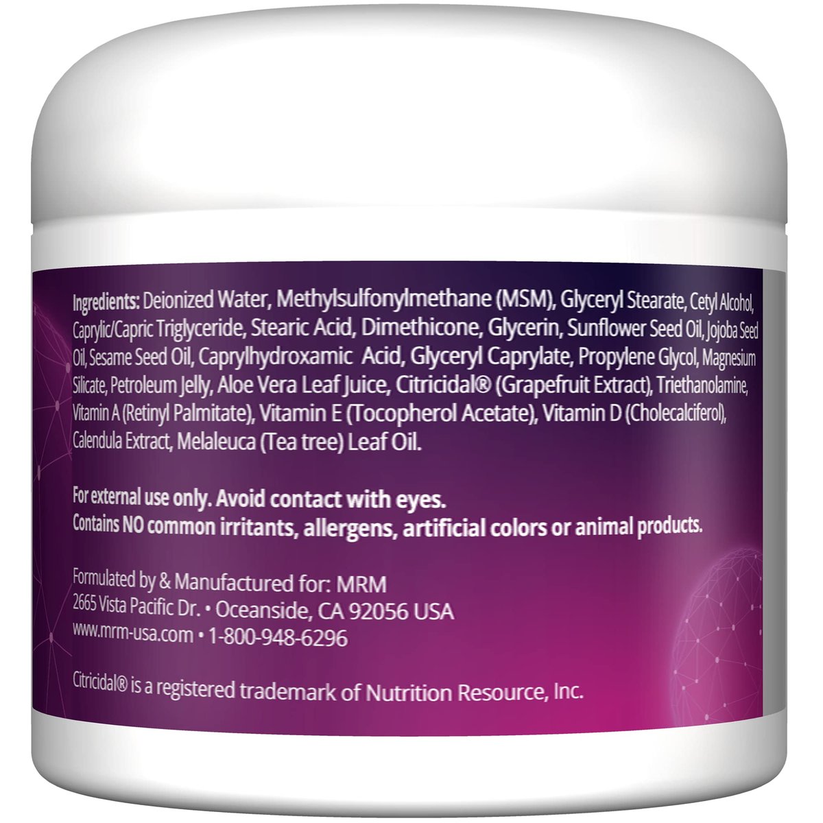 MRM MSM Cream with Vitamin A & D - Topical – MSM for Skin and Joint Support: MSM is known for its role in collagen – Image 1