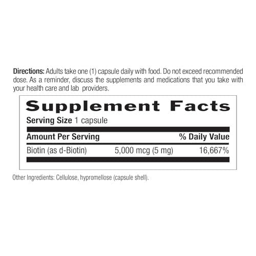Country Life High Potency Biotin Vegan Capsules 5mg, 60 CT - görsel 8
