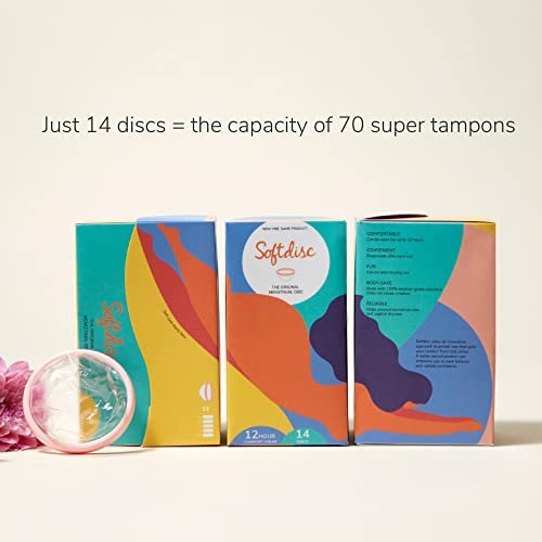 Softdisc Menstrual Discs – Disposable Period Discs for Heavy or Light Periods | 12-Hour Leak Protection | Tampon, Pad, and Cup Alternative | Capacity of 5 Super Tampons | 24 ct. - görsel 5