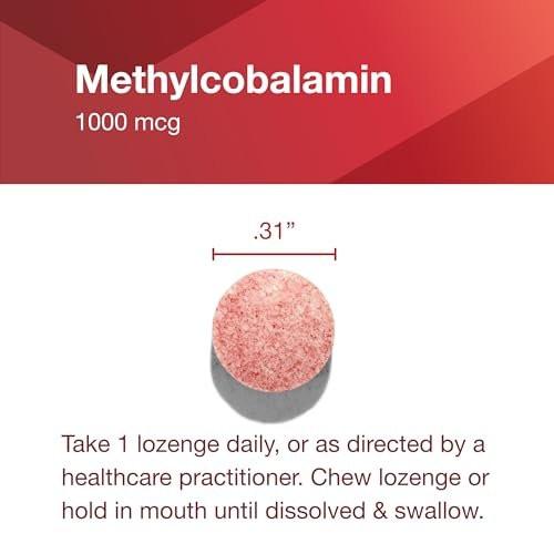 PROTOCOL FOR LIFE BALANCE Methyl B12 1,000mcg - Vitamin B12 for Homocysteine Metabolism - Support Brain Health & Healthy Nervous System - Kosher, Halal & Vegan - 100 Lozenges - görsel 1