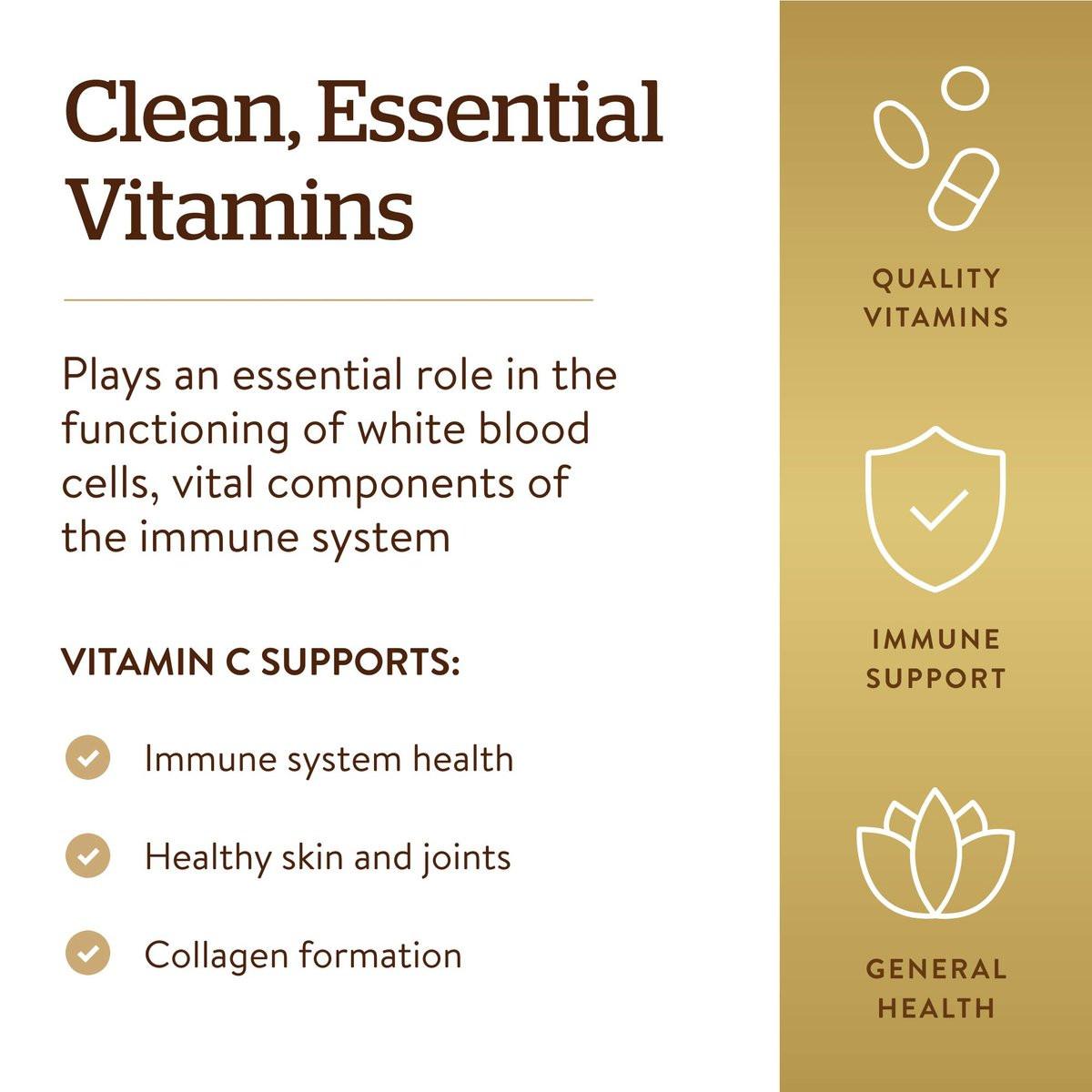 Solgar Vitamin C 500 mg, 250 Vegetable Capsules - Antioxidant & Immune Support - Overall Health - Supports Healthy Skin & Joints - Non-GMO, Vegan, Gluten Free, Kosher - 250 Servings - görsel 9