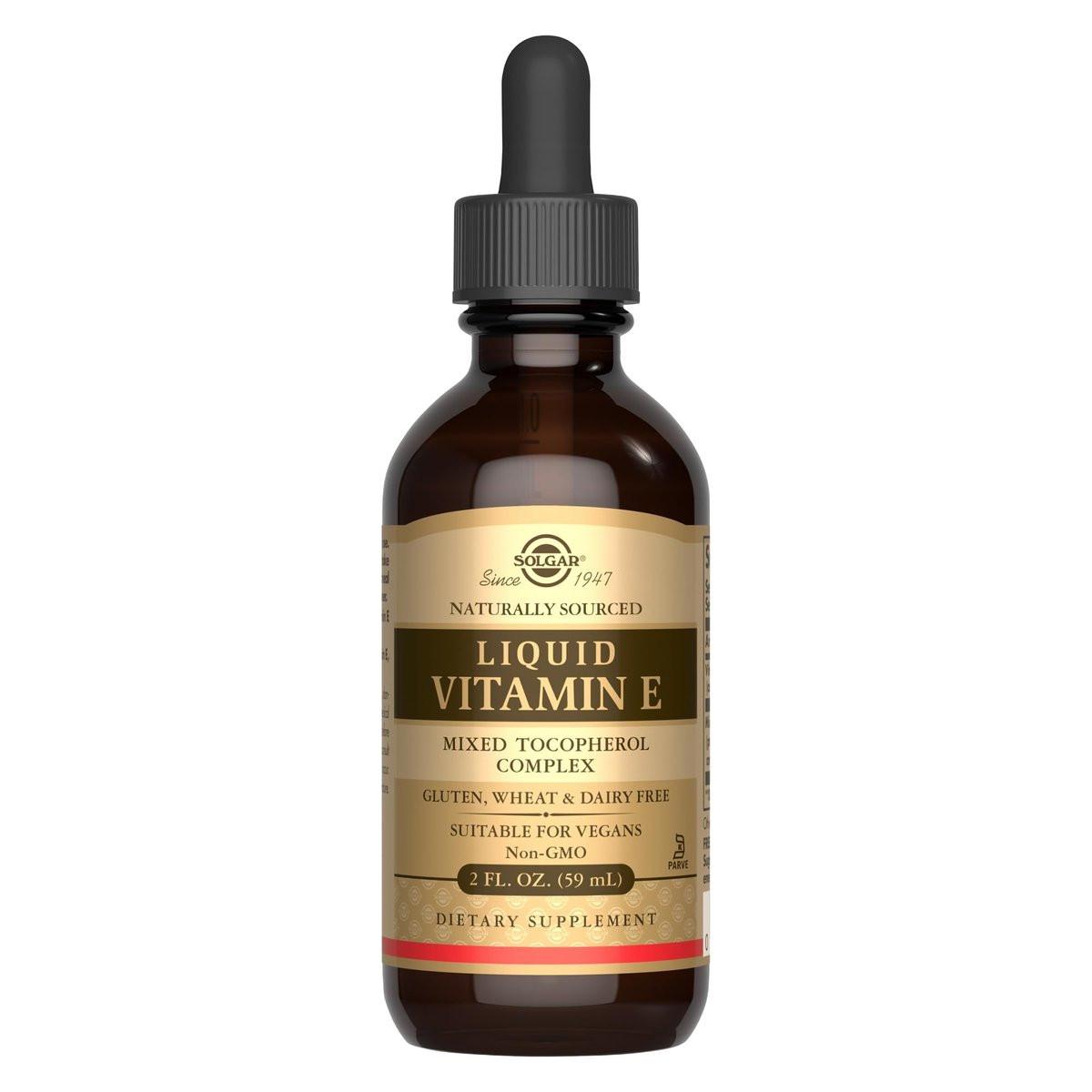 Solgar Liquid Vitamin E (with Dropper), 2 fl. oz. - Antioxidant, Skin & Immune Support, Overall Health - Natural, Liquid Vitamin E - Non-GMO, Vegan, Gluten Free, Dairy Free, Kosher - 118 Servings - görsel 2