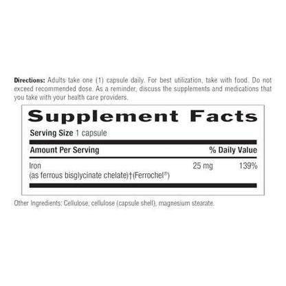 Country Life Easy Iron 25 mg | Gentle, Non-Constipating Iron Supplement | Supports Energy & Red Blood Cell Production | Certified Gluten-Free & Vegan | 90 Vegan Capsules
