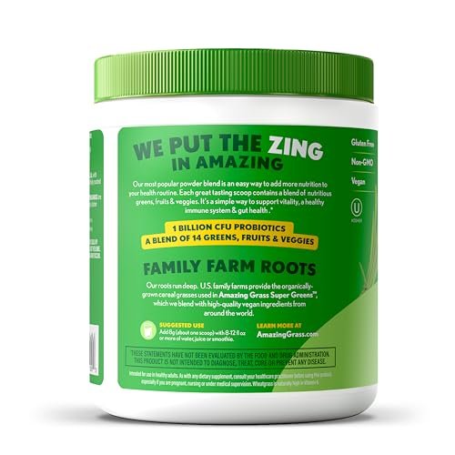 Amazing Grass Super Greens Powder, Organic, – Alkalizing Greens: Helps balance your body's pH levels by providing – Image 18