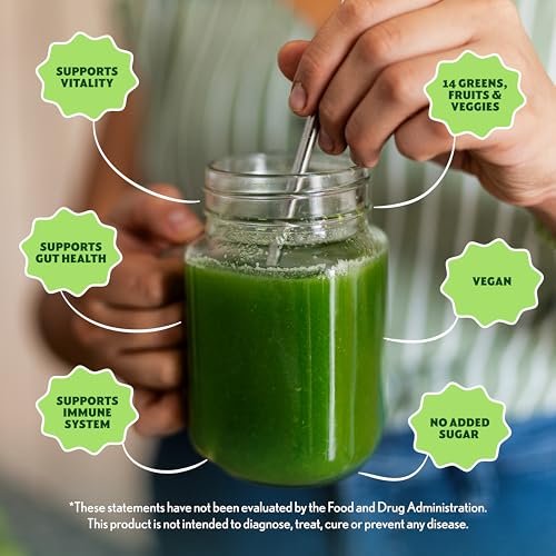Amazing Grass Super Greens Powder, Organic, – Alkalizing Greens: Helps balance your body's pH levels by providing – Image 13