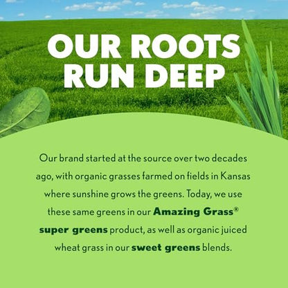 Amazing Grass Wheat Grass Powder: 100% Whole-Leaf Wheat Grass Powder for Energy, Detox & Immunity Support, Chlorophyll Providing Greens, 30 Servings