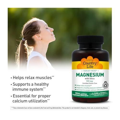 Target-Mins Magnesium with Silica 300mg, 60 Vegan Capsules, Certified Gluten Free, Certified Vegan - görsel 8