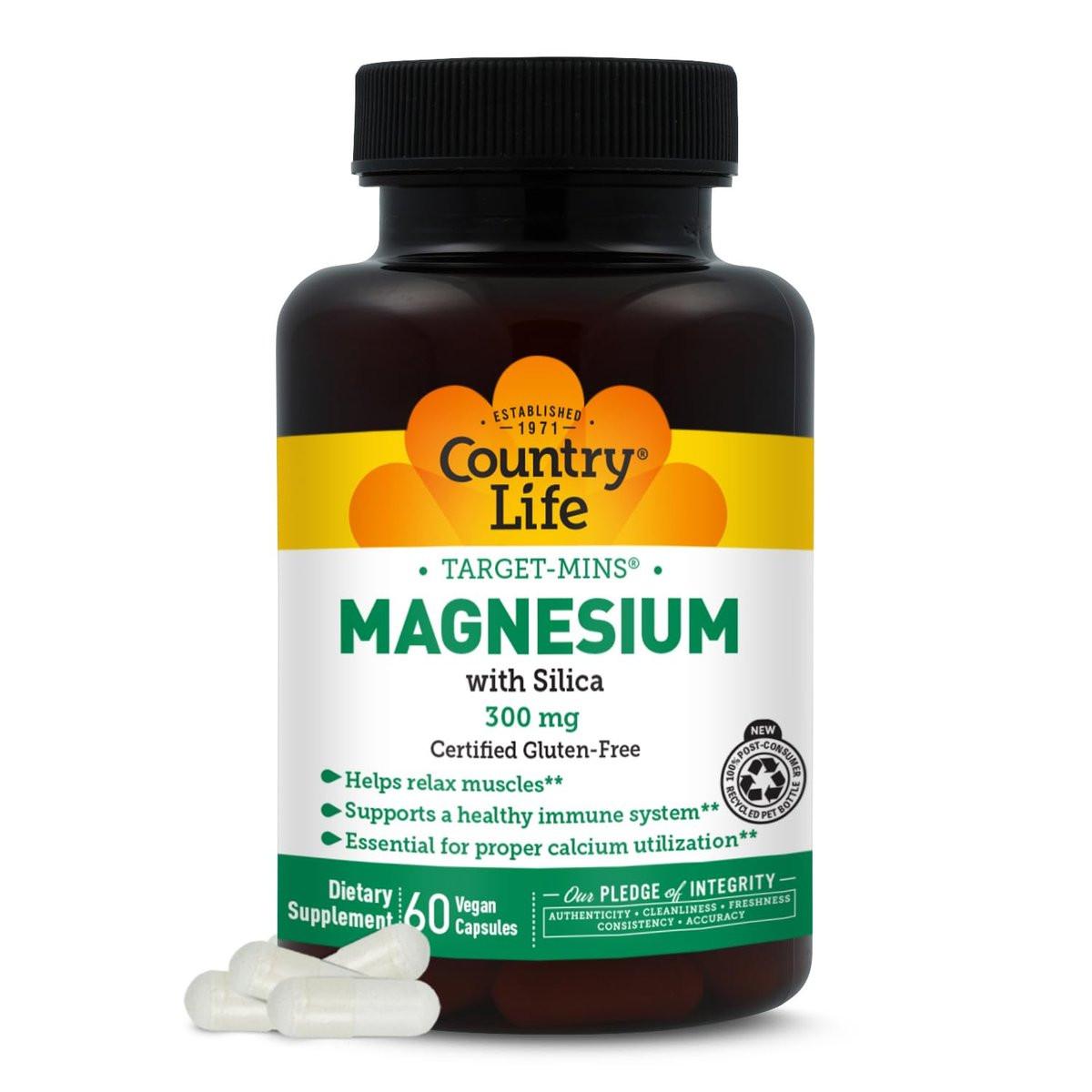 Target-Mins Magnesium with Silica 300mg, 60 Vegan Capsules, Certified Gluten Free, Certified Vegan - görsel 1