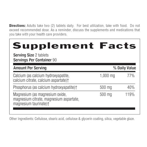 Country Life Target-Mins Calcium Magnesium Complex 1000mg/500mg, 180 Tablets, Certified Gluten Free, Vegan, Non-GMO Verified - görsel 1