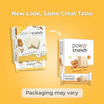 Power Crunch Protein Energy Wafer Bars, Peanut Butter Creme, 1.4 Ounce (12 Count)