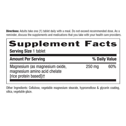 Country Life Chelated Magnesium 250mg - Supports Bone and Immune Health - 90 Tablets
