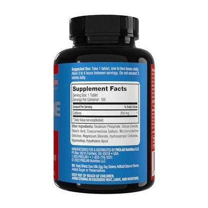 ProLab Caffeine Tablets 200mg - 300ct | Energy Support, Helps Enhance Endurance & Mental Focus, Reduce Fatigue, Pre-Workout, Extra Strength