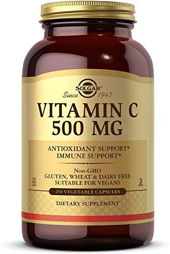 Solgar Vitamin C 500 mg, 250 Vegetable Capsules - Antioxidant & Immune Support - Overall Health - Supports Healthy Skin & Joints - Non-GMO, Vegan, Gluten Free, Kosher - 250 Servings - görsel 3
