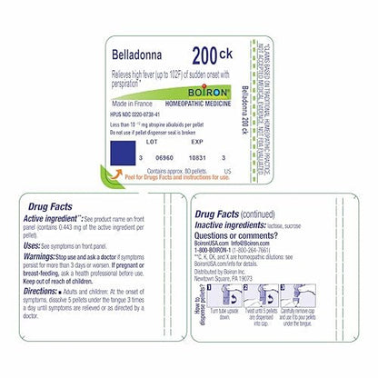 Boiron Hepar Sulphuris Calcareum 200Ck Homeopathic Medicine for Painful and Hoarse Dry Cough - Pack of 3 (240 Pellets)