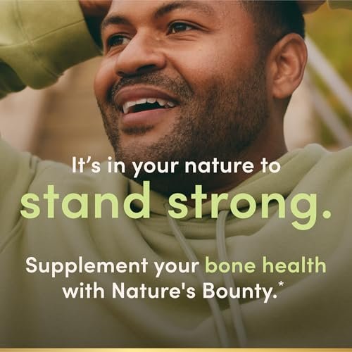 Nature's Bounty Calcium Carbonate & Vitamin D, Supports Immune Health & Bone Health, 600mg Calcium & 800IU Vitamin D3, 250 Tablets - görsel 6