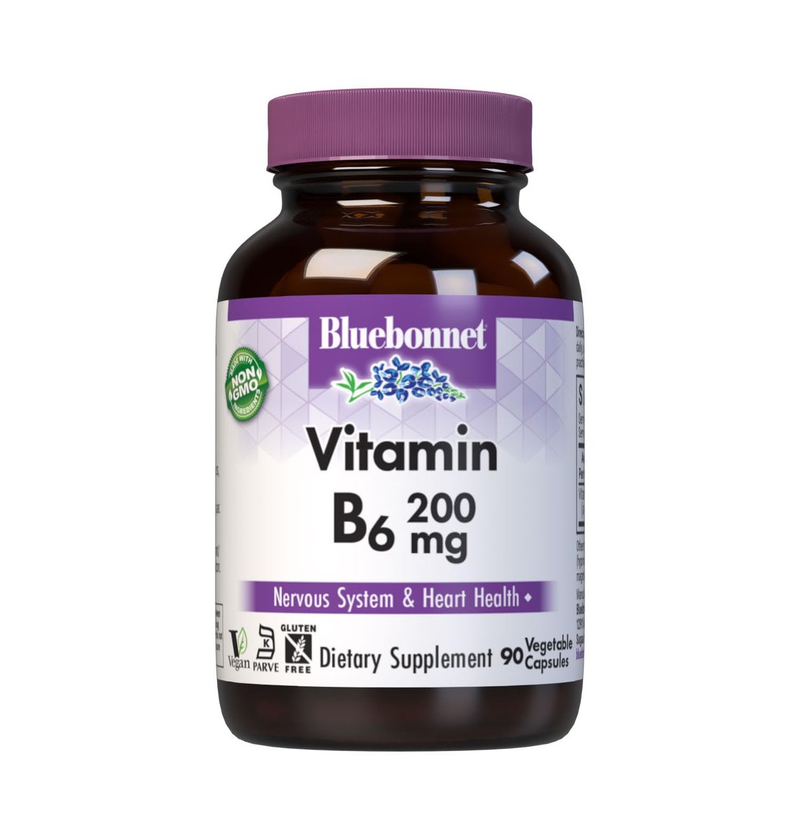Bluebonnet Nutrition Vitamin B6 Vegetable – Cardiovascular Support: Vitamin B6 helps maintain healthy homocysteine – Image 2