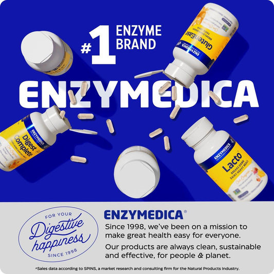 Enzymedica - Lacto, Most Advanced Dairy Digestive Enzyme Formula, 30 Capsules