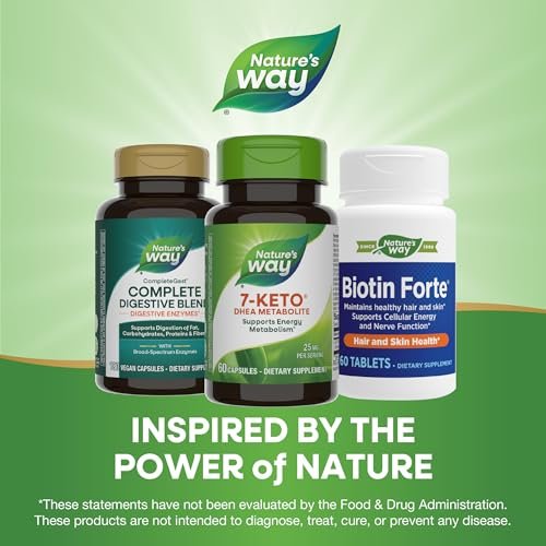 Nature's Way 7-Keto, DHEA Metabolite, Supports Energy Metabolism*, 25 mg Potency Per Serving, Gluten Free, Vegan, 60 Capsules (Packaging May Vary) - görsel 6