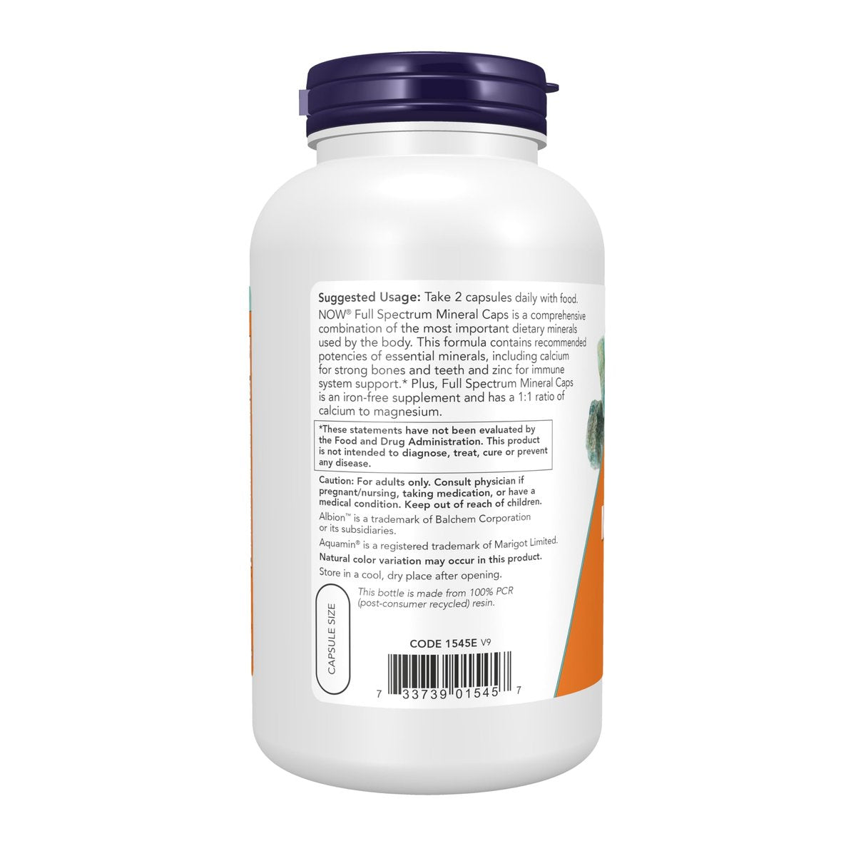 NOW Supplements, Full Spectrum Mineral Caps, Multi Mineral Formula, 240 Veg Capsules - görsel 5
