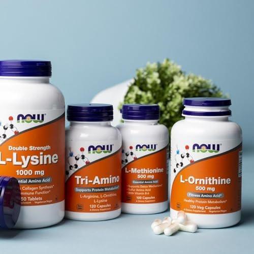 NOW Foods Supplements, L-Ornithine (L-Ornithine Hydrochloride) 500 mg, Amino Acid, 120 Veg Capsules - görsel 11