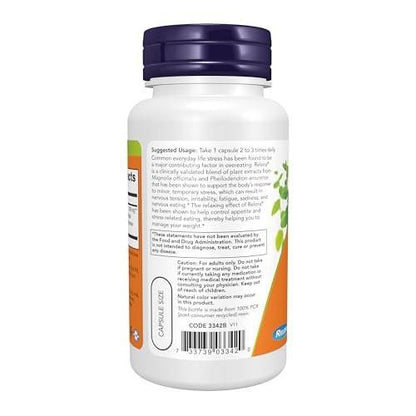 NOW Foods Supplements, Relora 300 mg (a Blend of Plant Extracts from Magnolia officinalis and Phellodendron amurense), 60 Veg Capsules