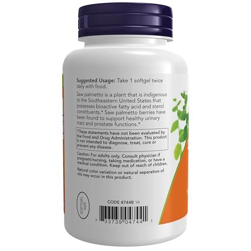 NOW Foods Supplements, Saw Palmetto Extract (Serenoa repens) 160 mg, Men's Health*, 240 Softgels - görsel 3