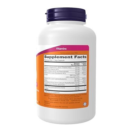 NOW Supplements, Vitamin B-50, Energy Production*, Nervous System Health*, 250 Veg Capsules - görsel 2