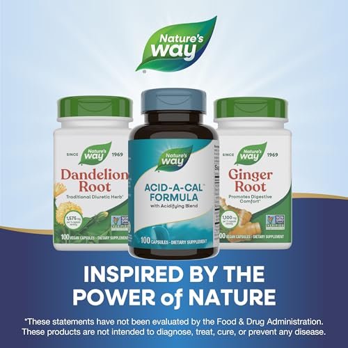 Nature's Way Acid-A-Cal, with Unique Acidifying Blend, with Betaine HCI, Rose Hips, Bioflavonoids, No Gluten, 100 Capsules - görsel 2