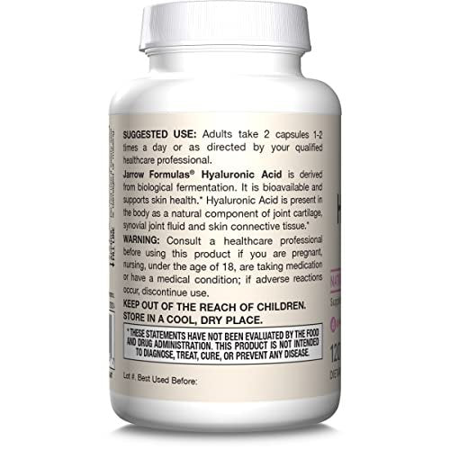 Jarrow Formulas Hyaluronic Acid 120 mg, Dietary Supplement for Skin Health Support, 120 Veggie Capsules, Up to 60 Day Supply - görsel 9